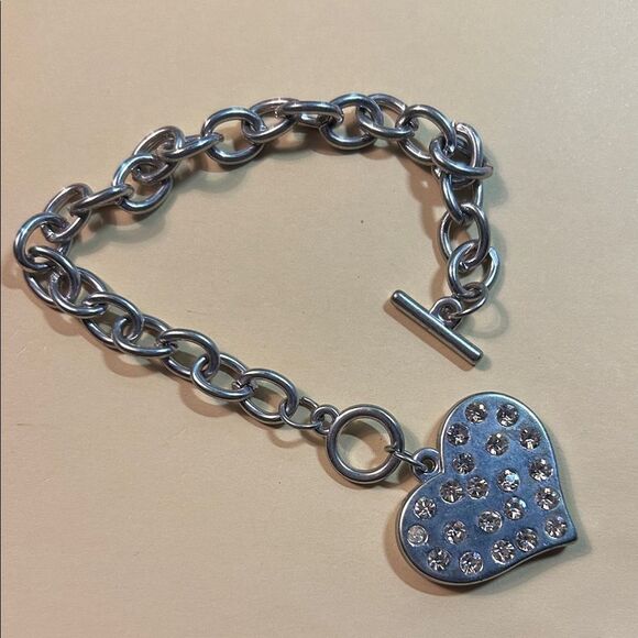 Silver Heart Charm Bracelet - Picture 1 of 3